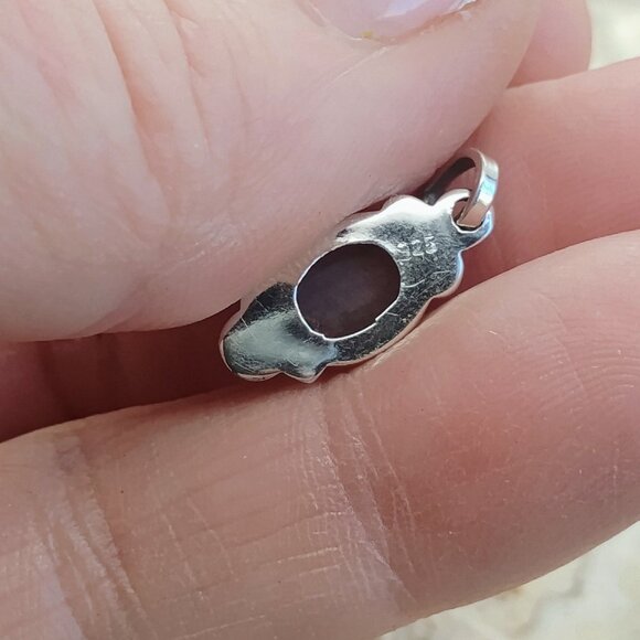 Sterling Silver Labradorite Stud Earrings & Pendant Set Oval Elegant Boho - Picture 3 of 8